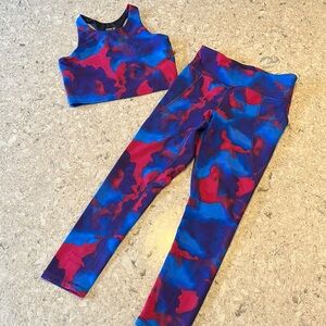 Vibrant Blue and Red Activewear Set